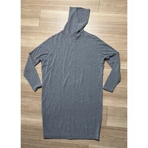 Kit And Ace Turtleneck Dress Women Size 6 Gray Cashmere Viscose Shift Long Slv